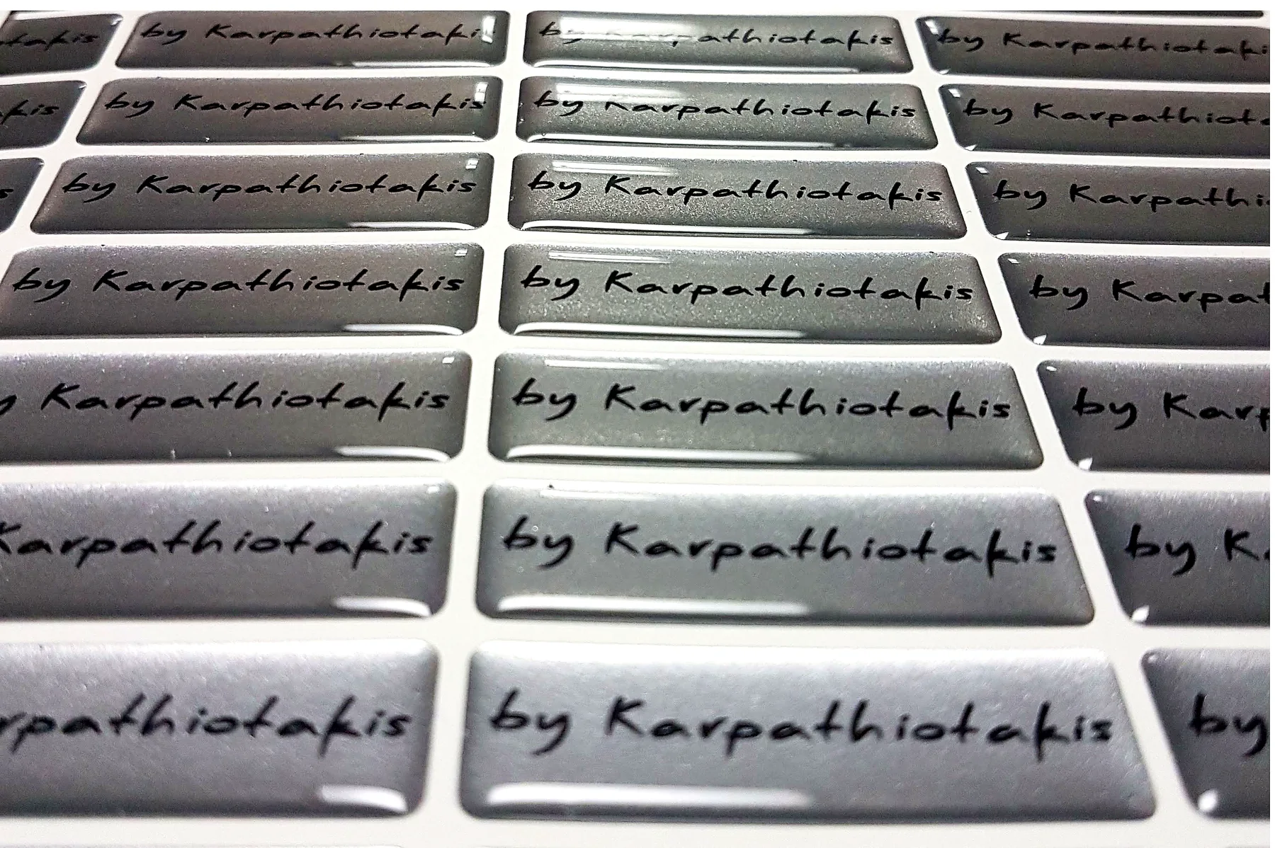 Ασημί Ματ Doming Labels